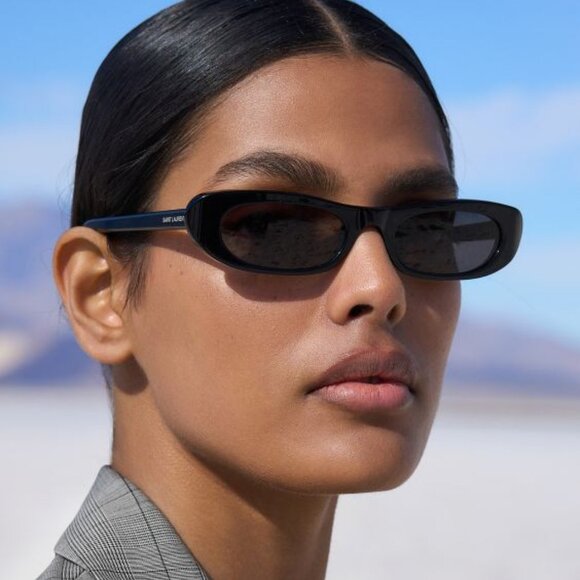 NWT SAINT LAURENT BLACK WOMEN SUNGLASSES - Picture 3 of 5